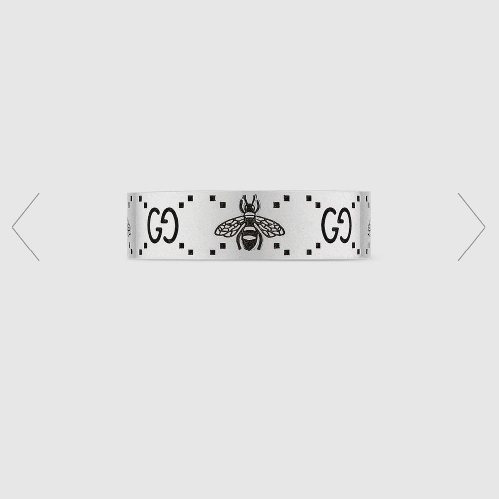 GUCCI GG AND BEE ENGRAVED RING - SIZE 21 FULL SET - Picture 7 of 7